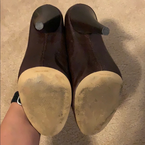 EUC Brown Leather Dollhouse Pumps - Picture 3 of 4
